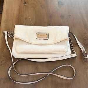 Nine West, white leather convertible purse